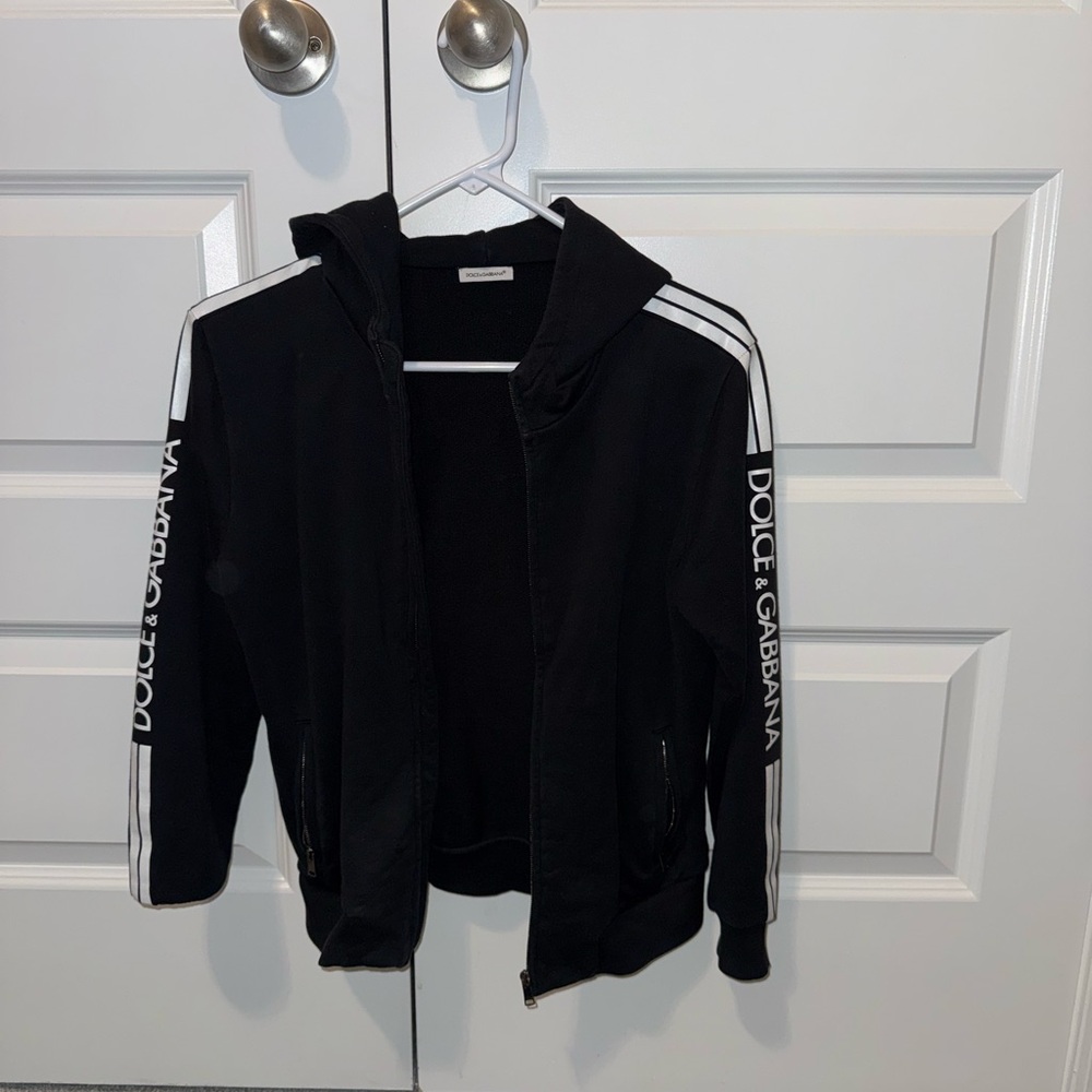 Dolce & Gabbana Black Jacket with White Accents